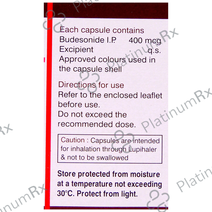 Budate 400mcg Transcaps 30s