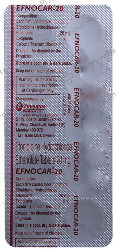 Efnocar 20mg Tablet 10s