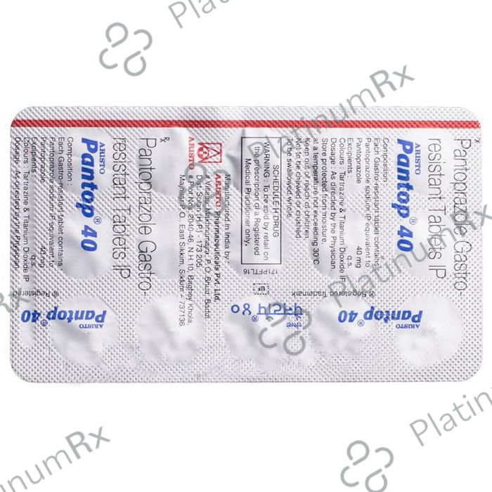 Pantop 40mg Tablet 15s