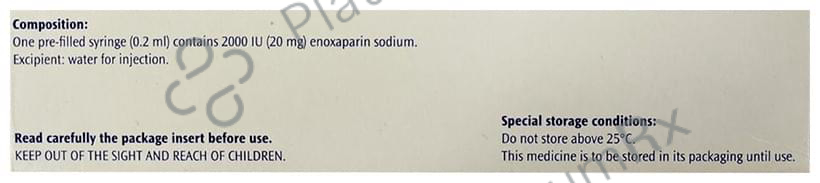 Clexane 20mg Injection (0.2ml Each)