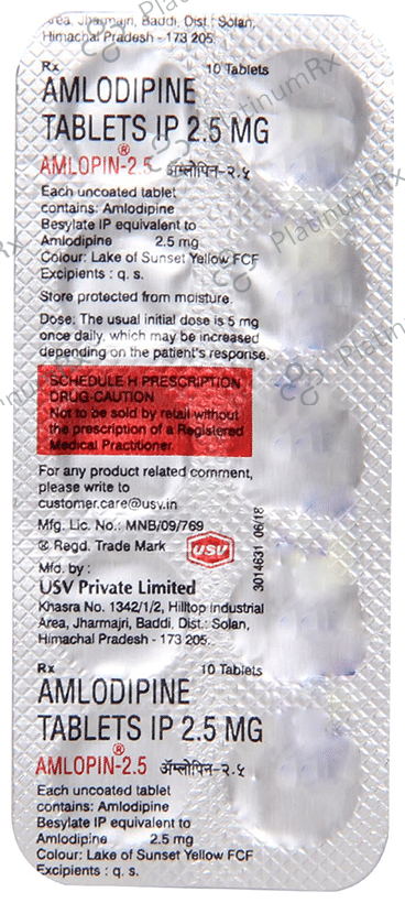 Amlopin 2.5mg Tablet 10s