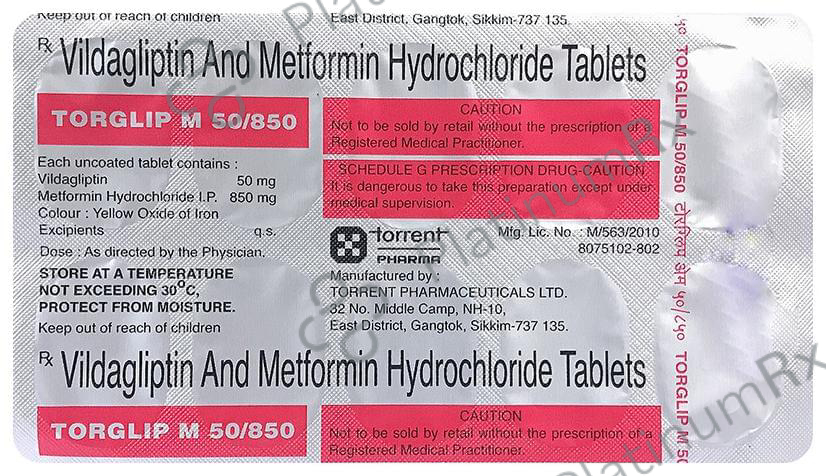 Torglip M 850/50mg Tablet 10s