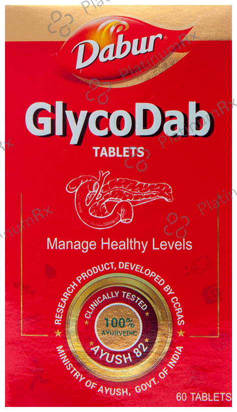 Dabur Glycodab Ayurvedic Tablets - For Blood Sugar Management & Metabolism