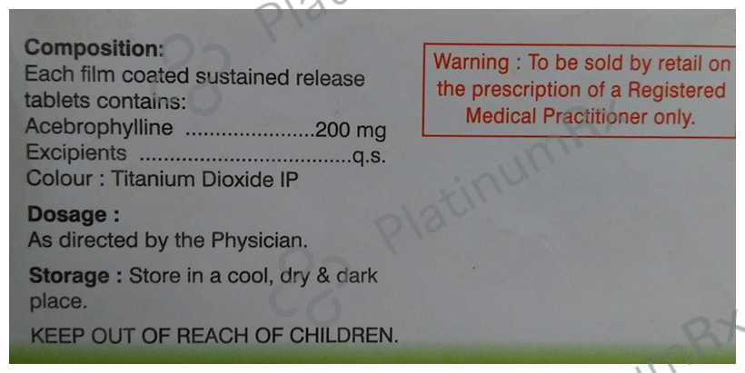 Amucoe 200mg SR Tablet 10s
