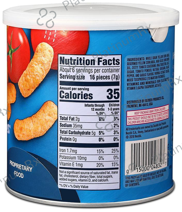 Gerber Lil' Crunchies Baked Corn Snacks Garden Tomato