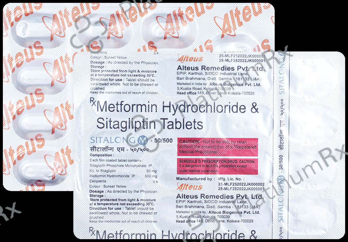 Sitalong M 50mg/500mg Tablet