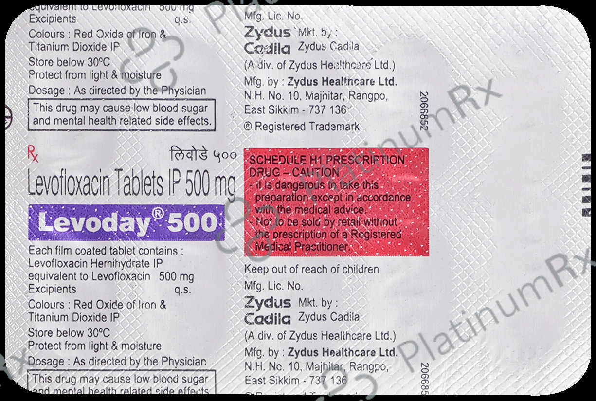 Levoday 500mg Tablet 10s
