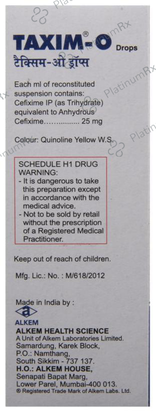 Taxim O 25mg Drops 10ml