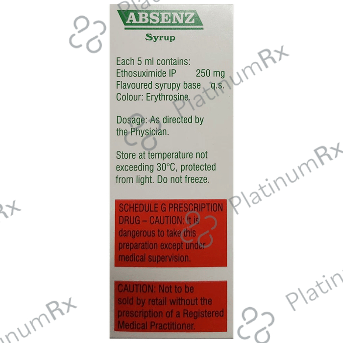 Absenz 250mg Syrup 100ml