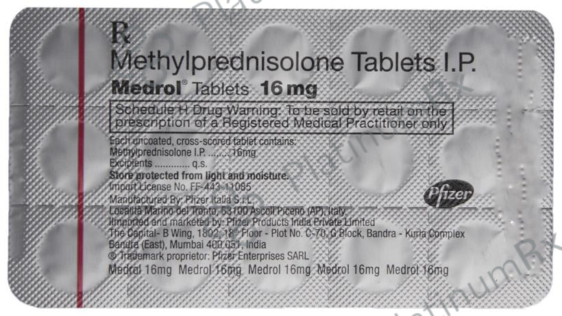 Medrol 16mg Tablet 14s