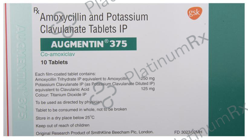 Augmentin 375mg Tablet 10s
