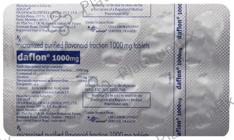 Daflon 1000mg Tablet 10 Tablet