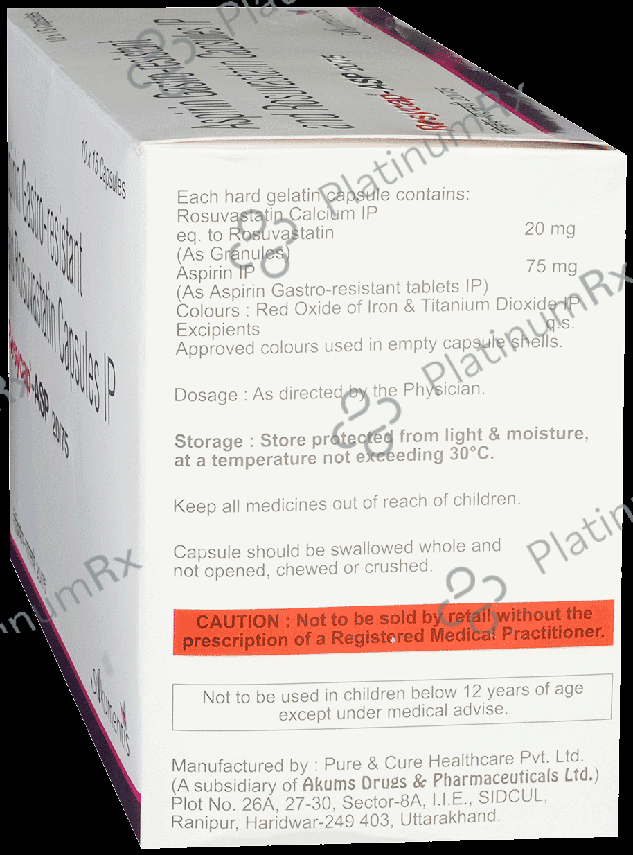 Rosycap ASP 20/75mg Capsule 15s