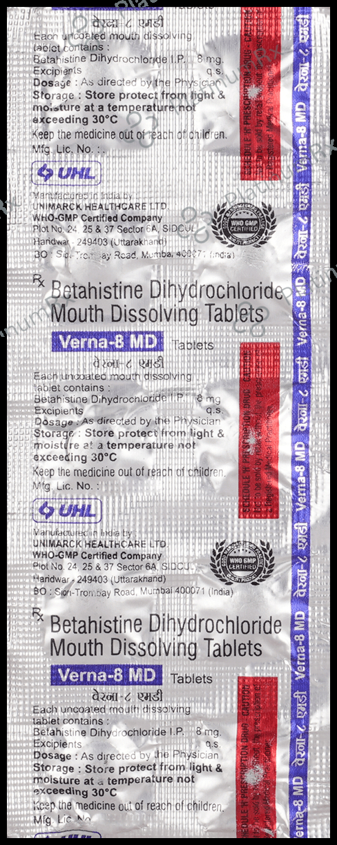 Verna 8mg Tablet MD