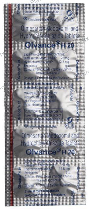 Olvance H 12.5/20mg Tablet 10s