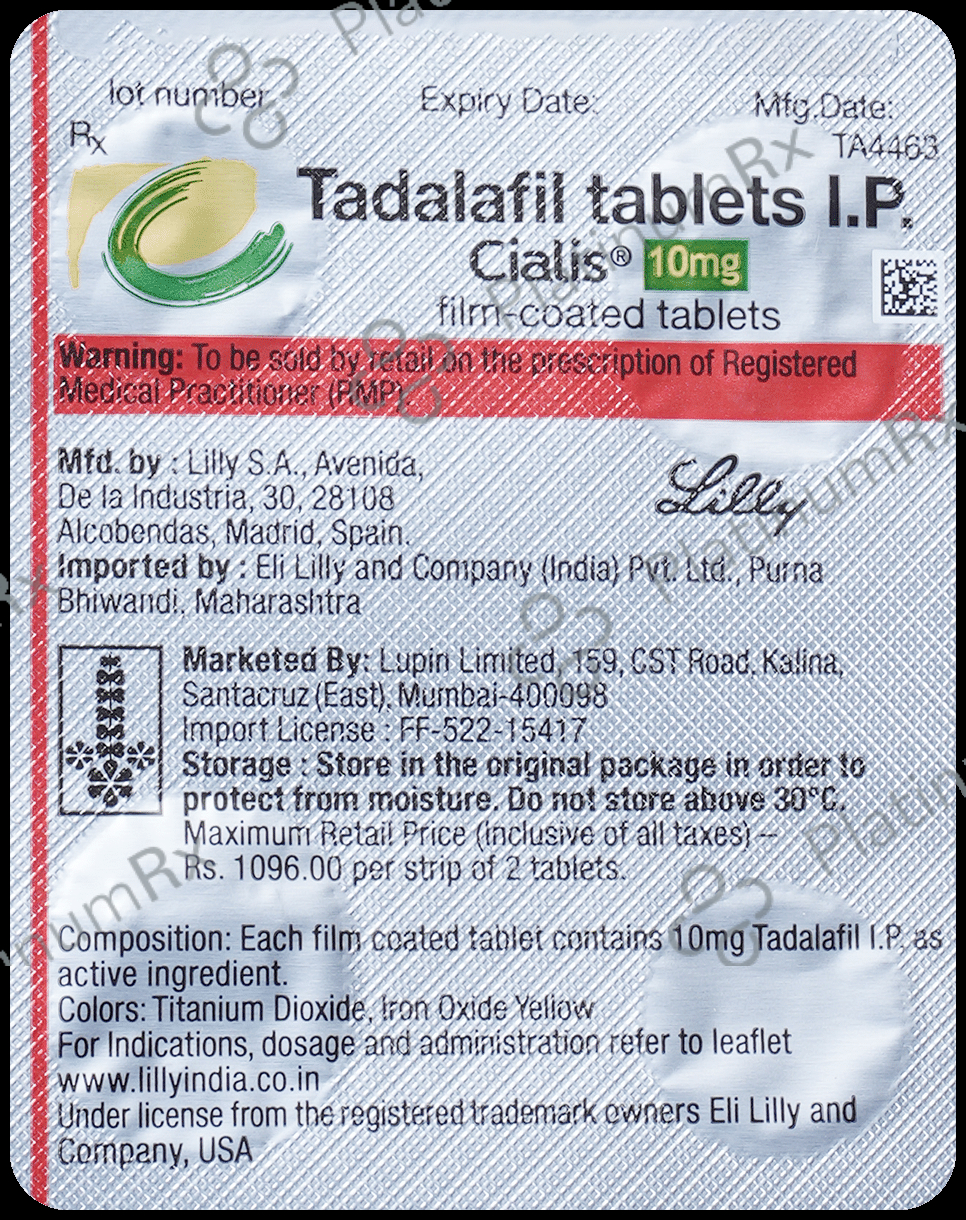 Cialis 10mg Tablet 2 Tablet