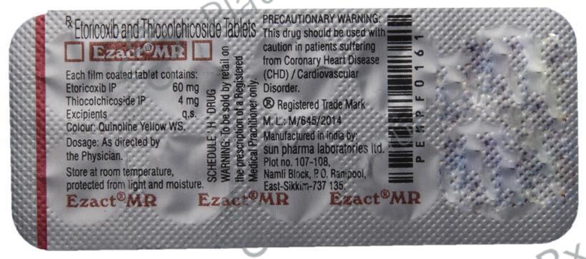 Ezact MR 60/4mg Tablet 10s
