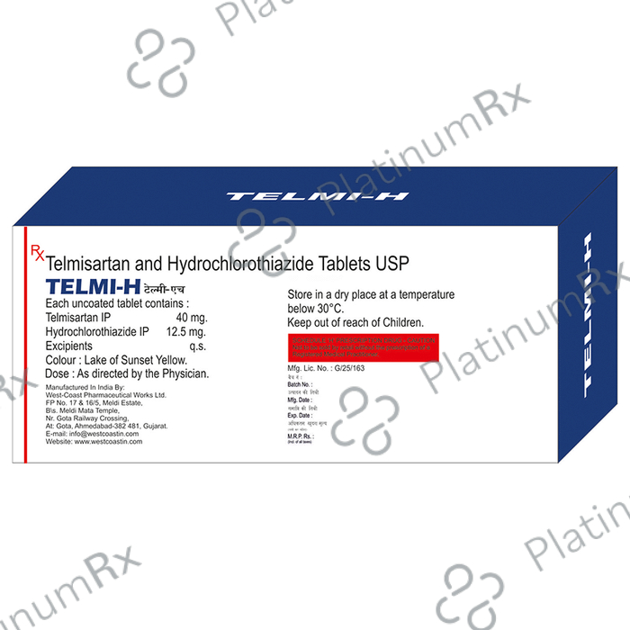 Telmi-H Tablet 10 Tablet West-Coast Pharma Works