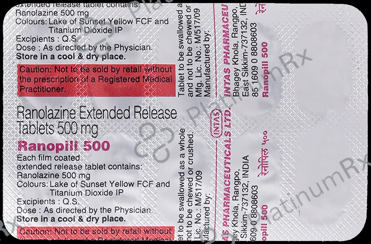 Ranopill ER 500mg Tablet 10s