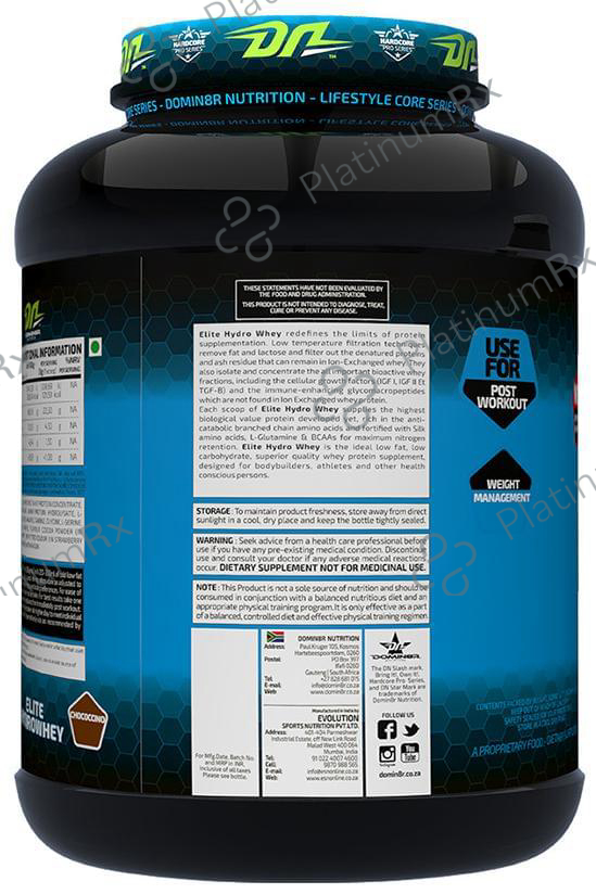 DOMIN8R Elite Hydro Whey Protein Powder Chococcino 5 lb