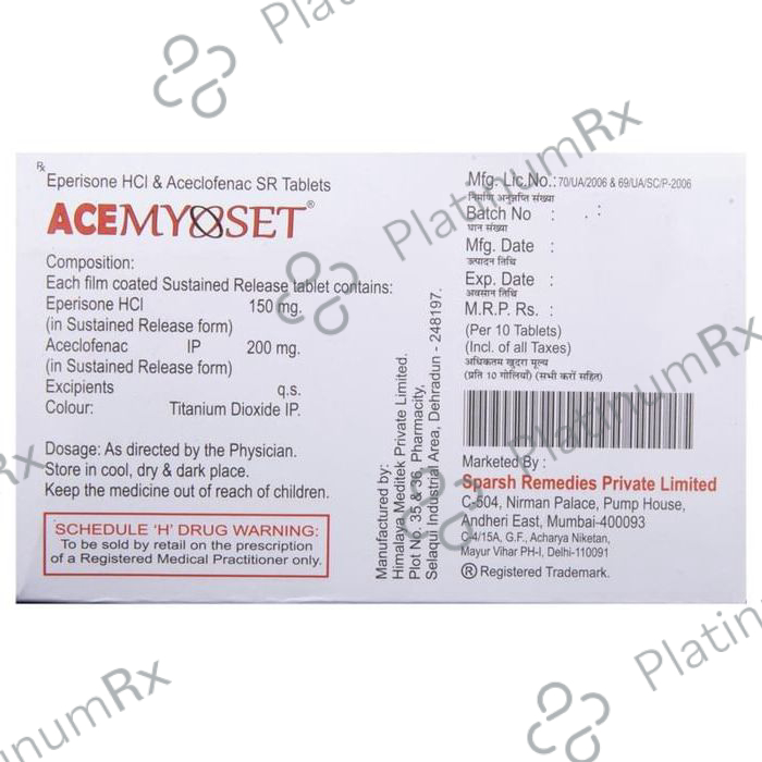 Acemyoset Tablet SR