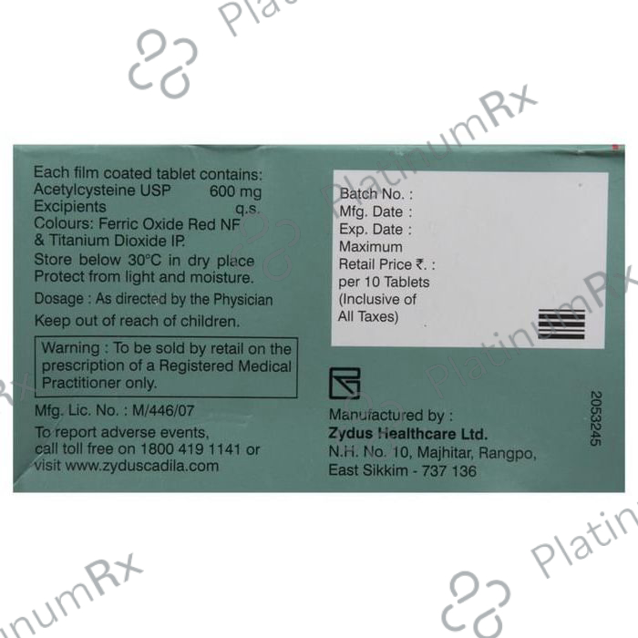 Mucotab 600mg Tablet 10s