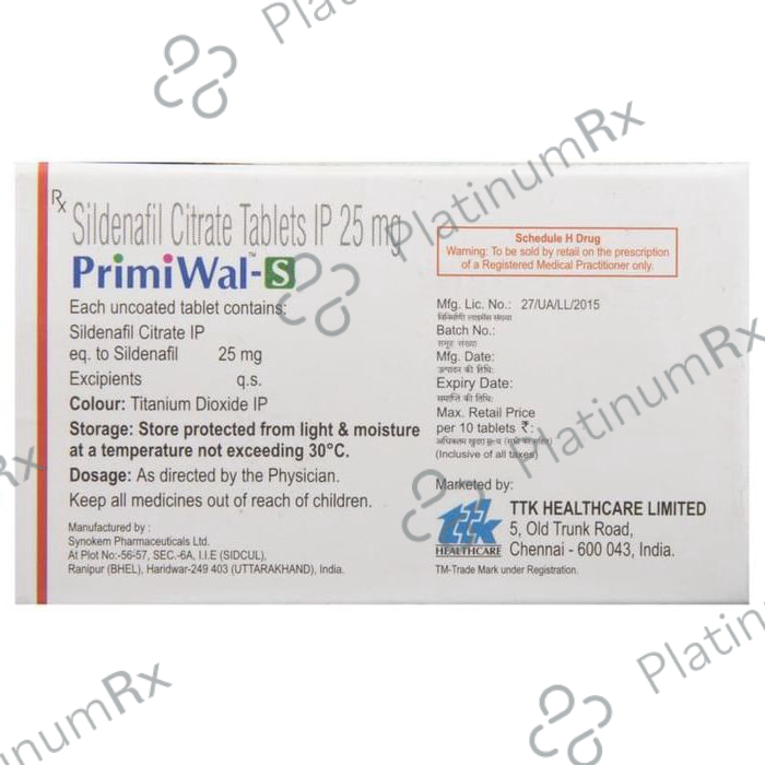 Primiwal S 25mg Tablet 10s
