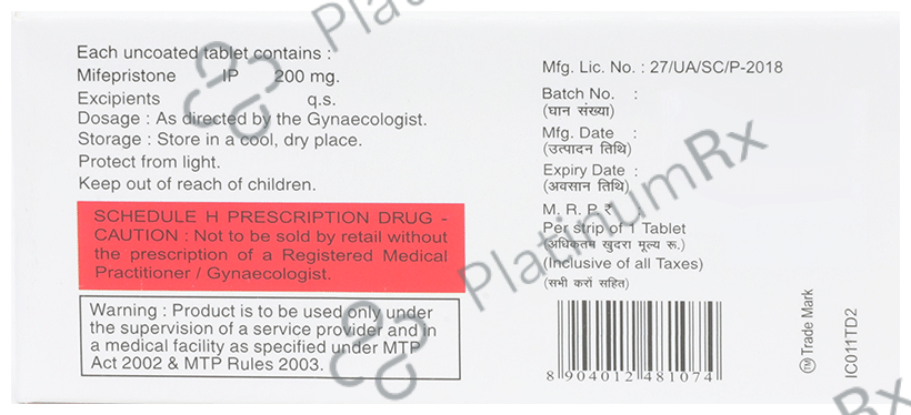 Abortab 200mg Tablet