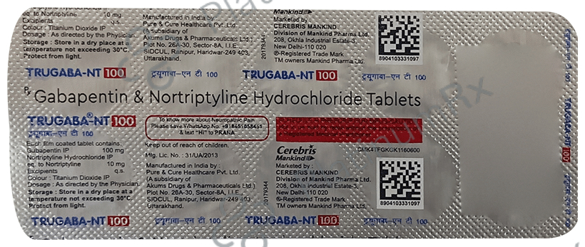 Trugaba NT 100/10mg Tablet 10s