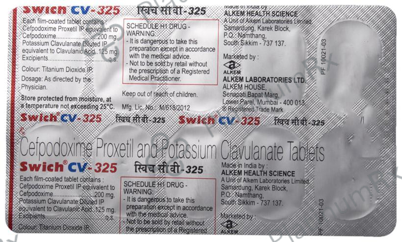 Swich CV 325mg Tablet 10s