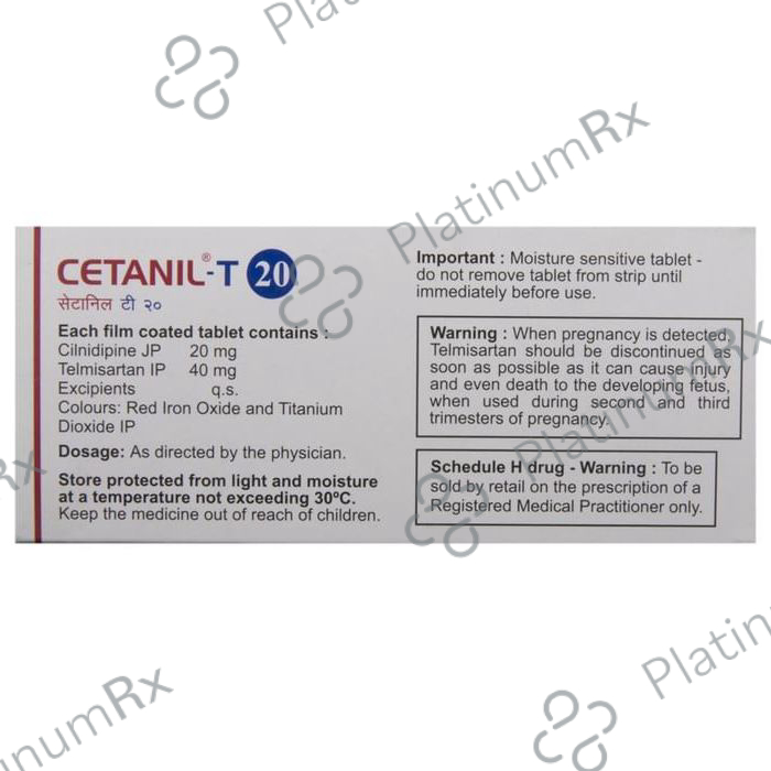 Cetanil T 20/40mg Tablet 10s