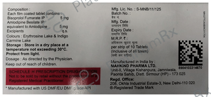 Bisoheart AM 5/5mg Tablet 10s