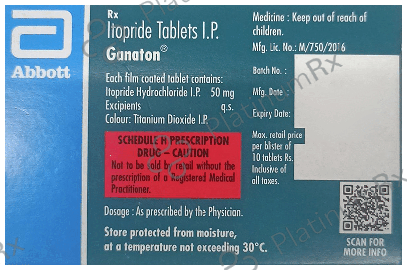 Ganaton 50mg Tablet 10s