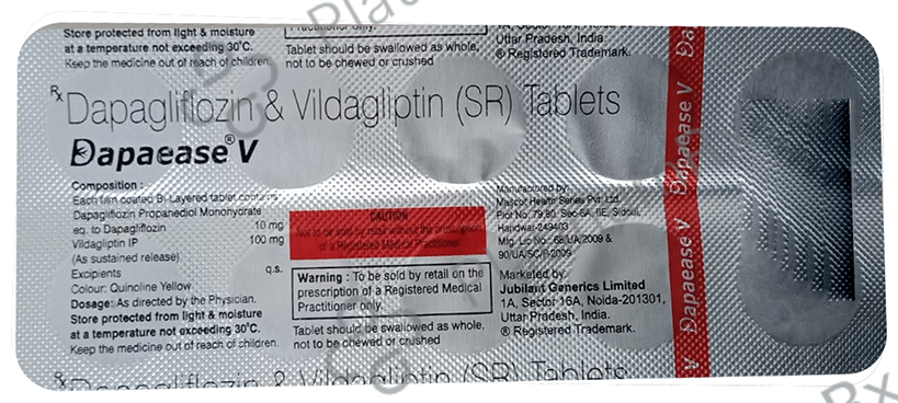 Dapaease V 10/100mg Tablet SR 10s