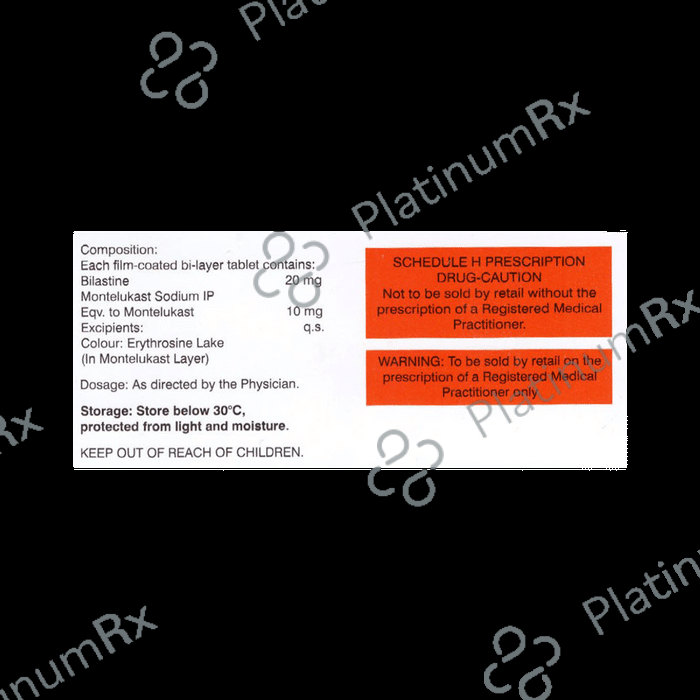 Bilamont 20/10mg Tablet 10s