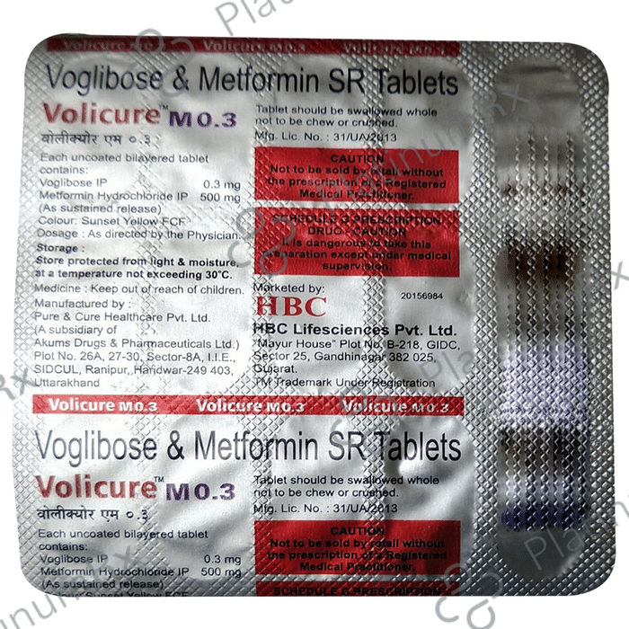 Volicure M 500/0.3mg Tablet SR 15s