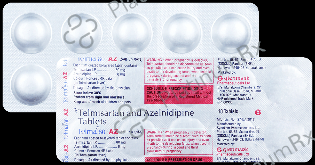 Telma AZ 80mg/8mg Tablet