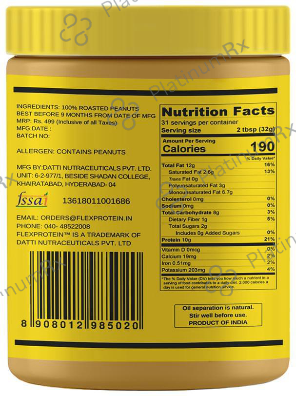 Flex Protein Smooth Peanut Butter 1000 gm
