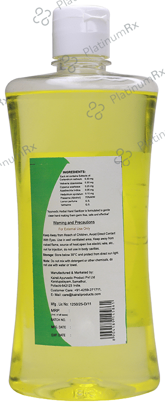 Kairali Lemon Hand Sanitizer 500 ml