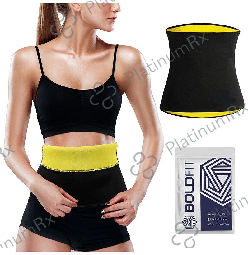 Boldfit Body Shaper Back Supporter Sweat Belt Black XXL-XXXL