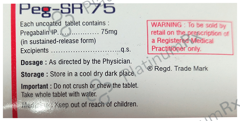 Peg -SR 75 Tablet