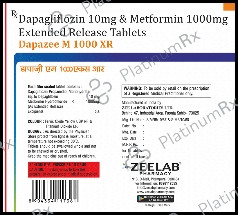 Dapazee M 1000 XR Tablet