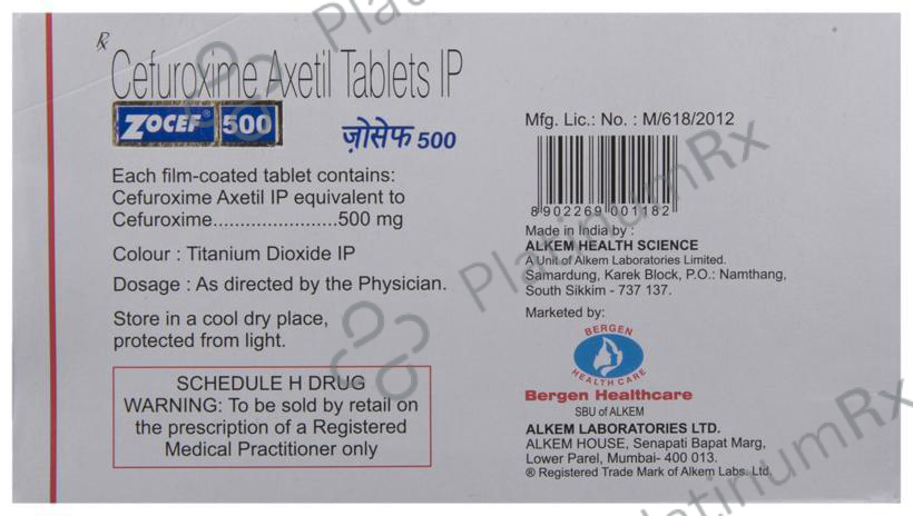 Zocef 500mg Tablet 10s