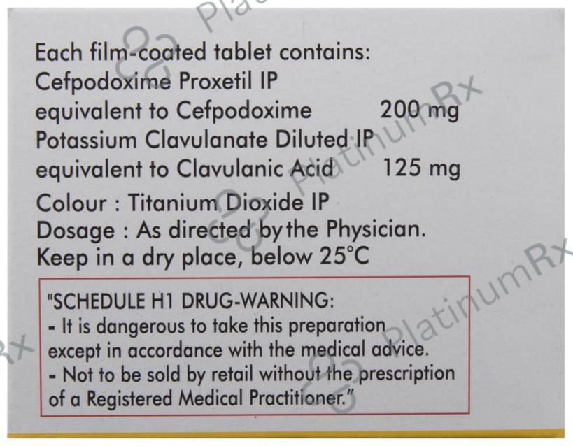 Microcef CV 200 200/125mg Tablet 10s