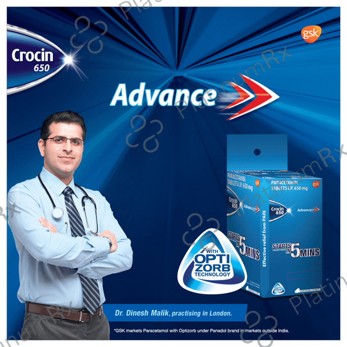 Crocin Advance 500mg Tablet 20s