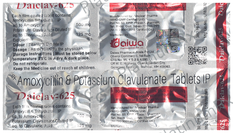 Daiclav 625 Tablet