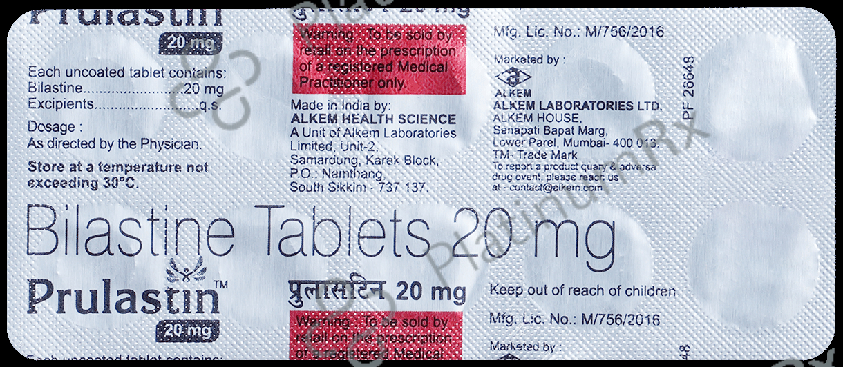 Prulastin 20mg Tablet 10s