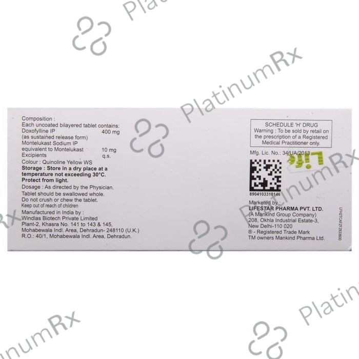 Ventidox M 400/10mg Tablet SR 10s