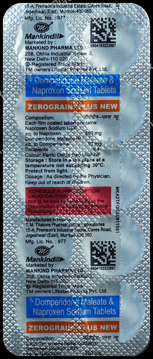 Zerograin Plus New 10/250mg Tablet 10s