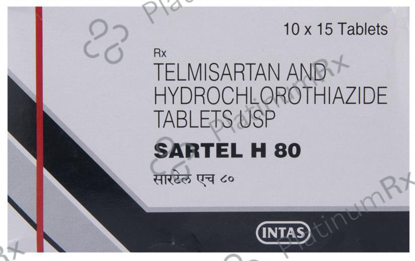 Sartel H 80mg Tablet 15s